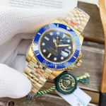 Replica Rolex Submariner Yellow Gold Jubilee Strap Blue Face Watch